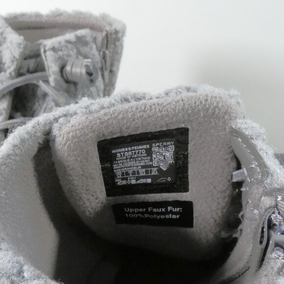 Sperry Women's Winter Boot, Grey/Coin Sherpa Top Duck Boot Bottom 8.5 - Picture 8 of 10